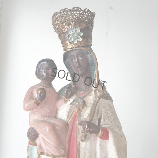 画像1: 19世紀の黒い聖母マリア像