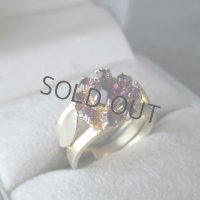 紫ガラスのリング(フリーサイズ)