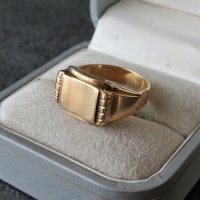 金張りのシグネットリング(FIX社)