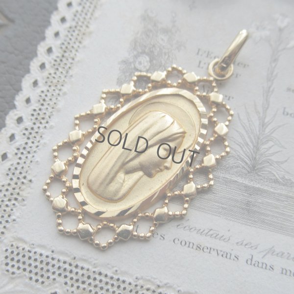 画像1: ルルドの聖母のGOLD PLATEメダイ