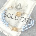 ヴェルメイユとクリスタルビーズブレスレット