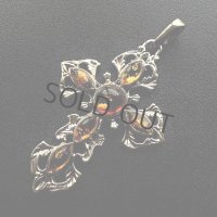 アンバー（琥珀）のシルバークロス
