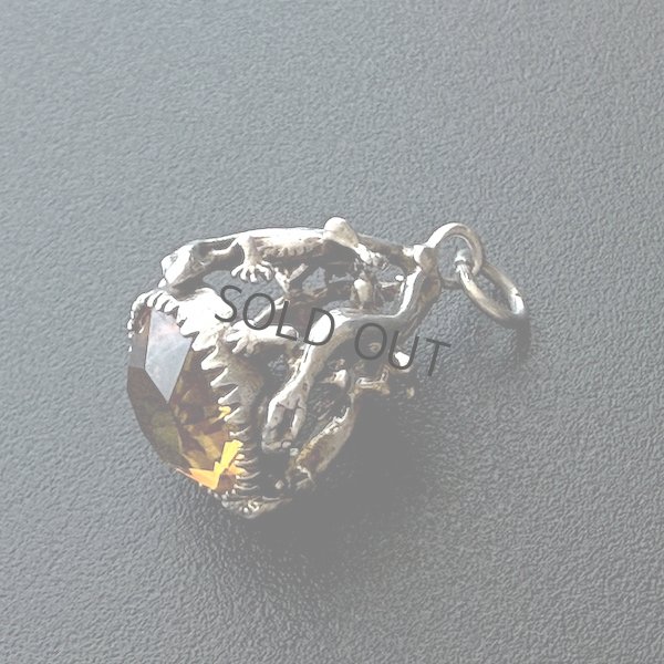 画像1: トカゲのシルバーフォブシール