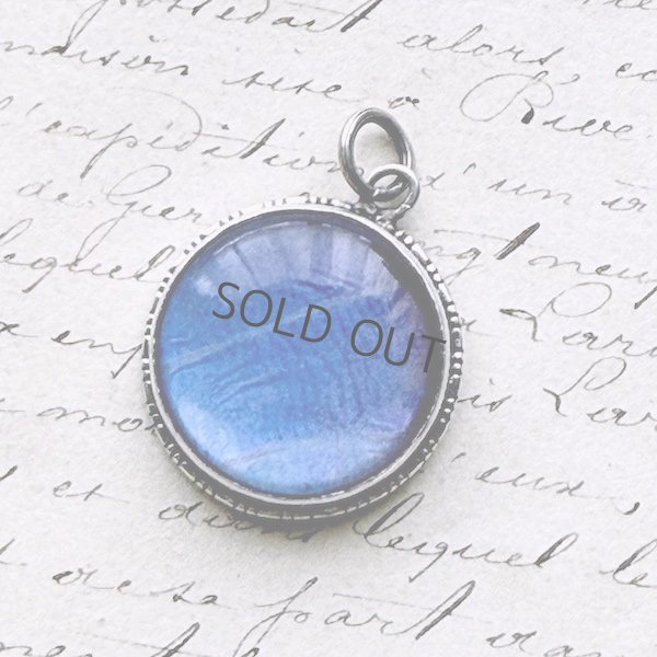 画像1: モルフォ蝶のシルバーペンダントc(HWK工房)