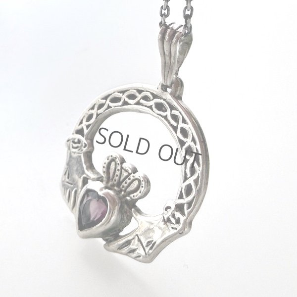 画像1: シルバー×アメジストのクラダペンダント