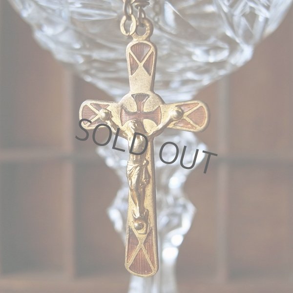 画像1: 真鍮とエナメルガラスの十字架
