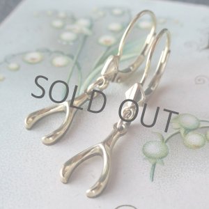 画像: ウィッシュボーンの14金張りピアス
