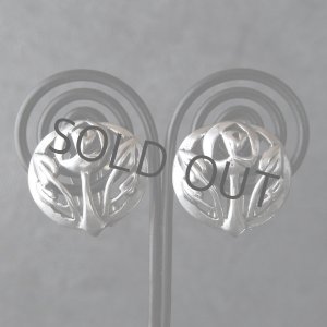 画像: 薔薇のシルバーイヤリングb