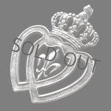 画像: 百合の紋章と王冠のシルバーペンダント