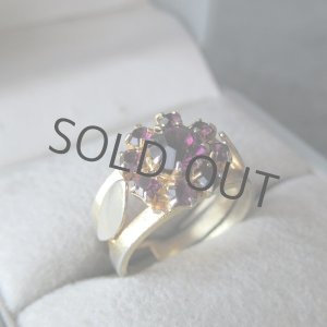 画像: 紫ガラスのリング(フリーサイズ)