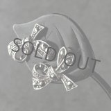 画像: マーカサイトのシルバーピアス(リボン)