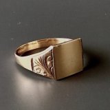 画像: 9金のシグネットリング(24号)