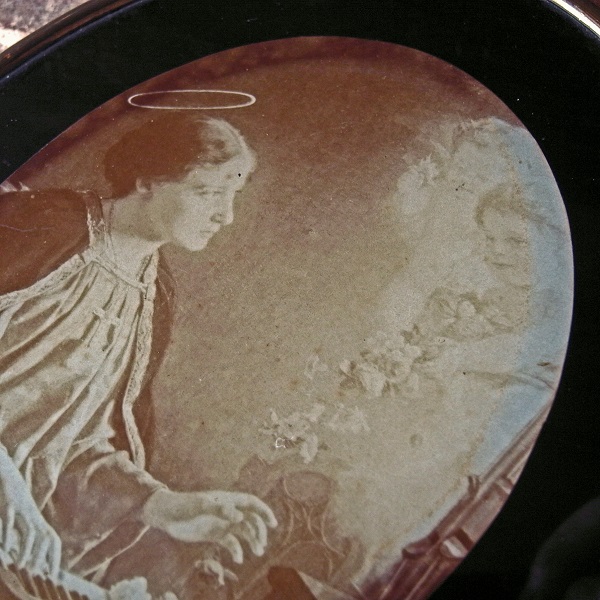 画像: 聖女セシリアと天使のガラスフレーム