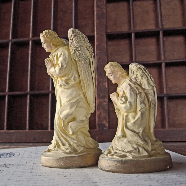 画像: 祈りの天使像2点セット
