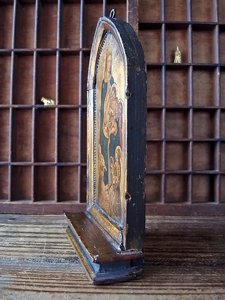 画像: 木製の祭壇（聖母子と楽器を奏でる天使）