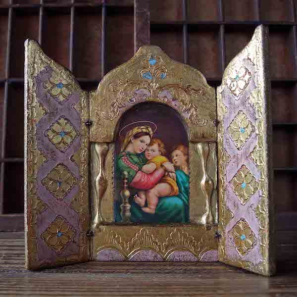 画像: 小椅子の聖母の扉付き祭壇（ラファエロ）