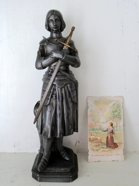 ネット限定商品 ジャンヌ・ダルク 彫刻置物ブロンズ像彫像聖人乙女