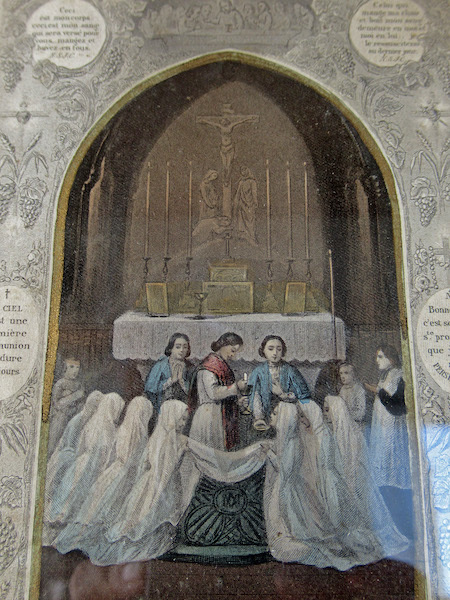 画像: 初聖体拝領記念の額とホーリーカードセット