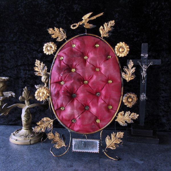 画像: グローブ・ド・マリエオブジェと洗礼記念の蝋細工のセット