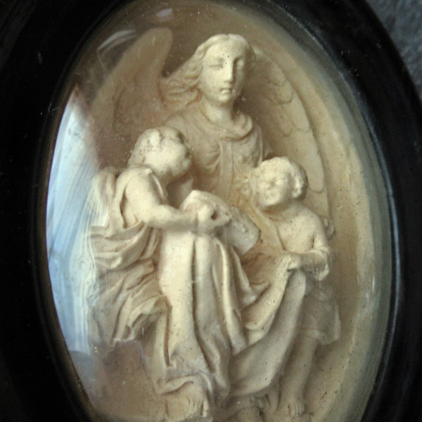 画像: 天使ガブリエルと幼子イエス・洗礼者ヨハネの聖水盤