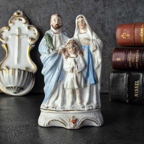 画像: 19世紀の素焼きの聖家族像